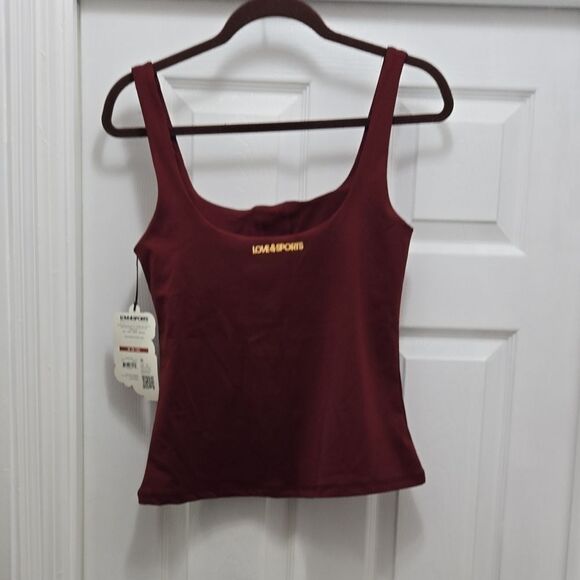 Women's Burgundy Tank Top - Picture 3 of 5